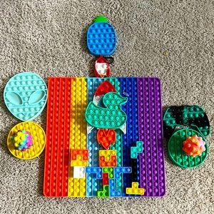 Lot of 12 Popit fidget toys set of different size bubble pop toys